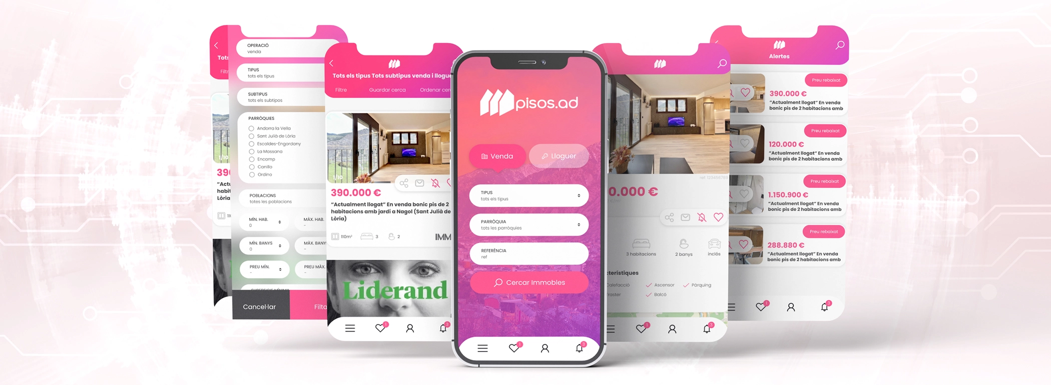Desenvolupament de l'app de Pisos.ad